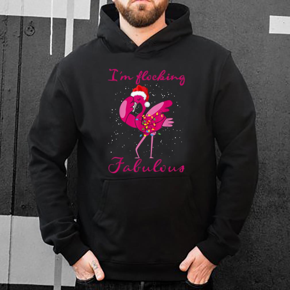Original I'm Flocking Fabulous Funny Christmas Dabbing Flamingo shirt