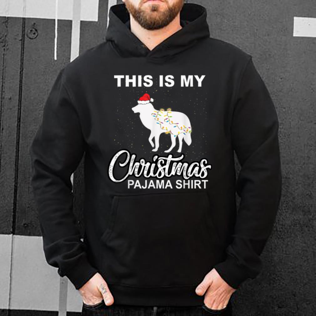 Original Wolf Christmas Pajama Santa Animal Lover Gift shirt