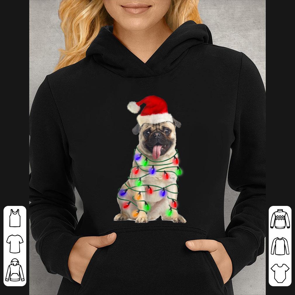 Premium Pug Santa Christmas Light T-shirt B07HRDQL23.png