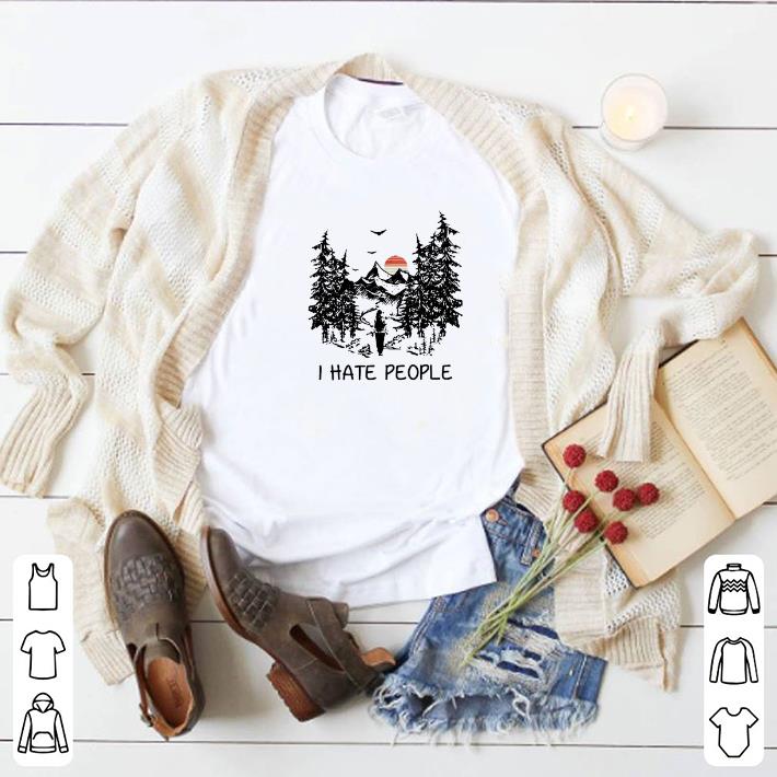 Pretty Camping i hate people sunset shirt