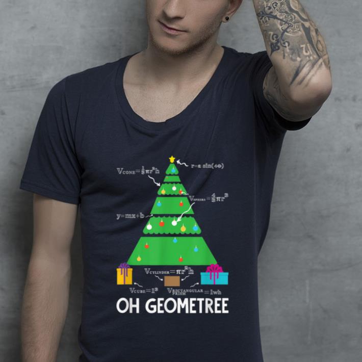 Pretty Christmas Tree Geometree Geometry Funny Math Teacher shirt