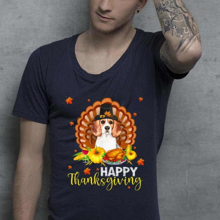 Pretty Happy Thanksgiving Beagle Turkey shirt