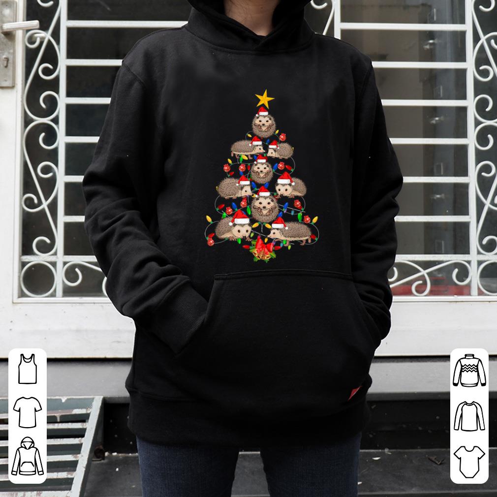 Pretty Hedgehog Christmas Tree Funny Hedgehog Christmas Light Gift shirt