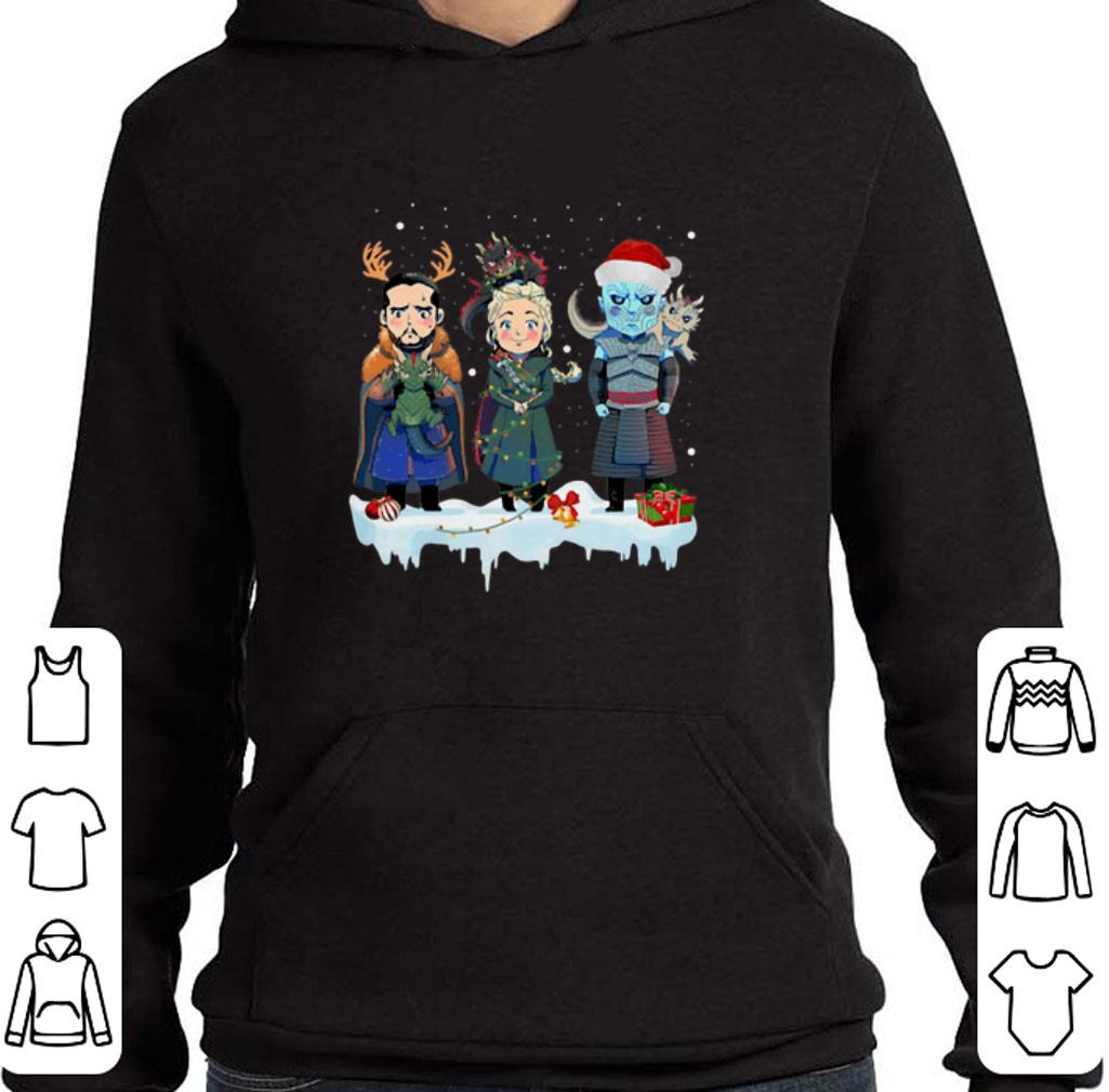 Pretty Jon Snow Daenerys Targaryen Night King chibi Christmas shirt 5 Pretty Jon Snow Daenerys Targaryen Night King chibi Christmas shirt