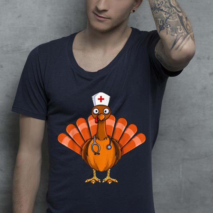 Pretty Nurse Turkey Funny Thanksgiving Feast Day For Men Women Kids shirt