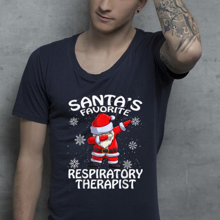 Pretty Santa's Favorite Respiratory Therapist Christmas shirt