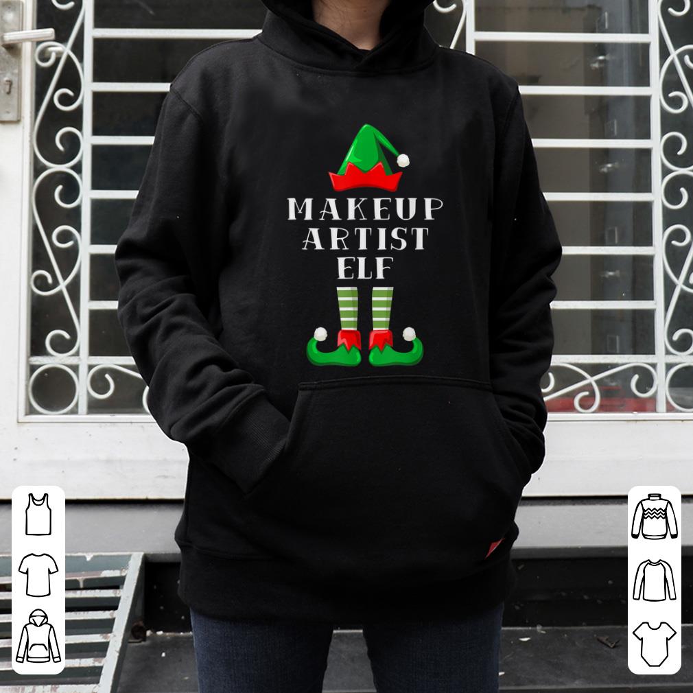 Top Christmas elf costume matching makeup artist elf gift shirt