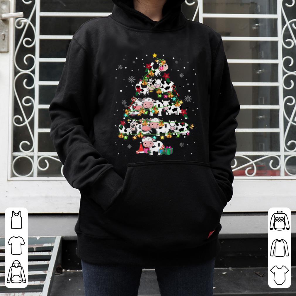 Top Cute Cow Noel Xmas Tree Cool Christmas Cow Gifts shirt