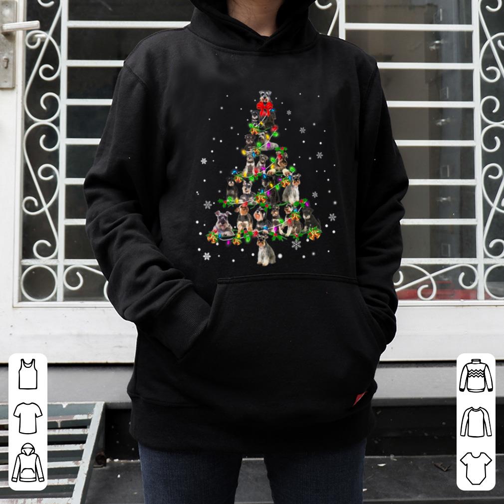 Top Cute Schnauzer dog Christmas Tree gift decor Xmas tree sweater