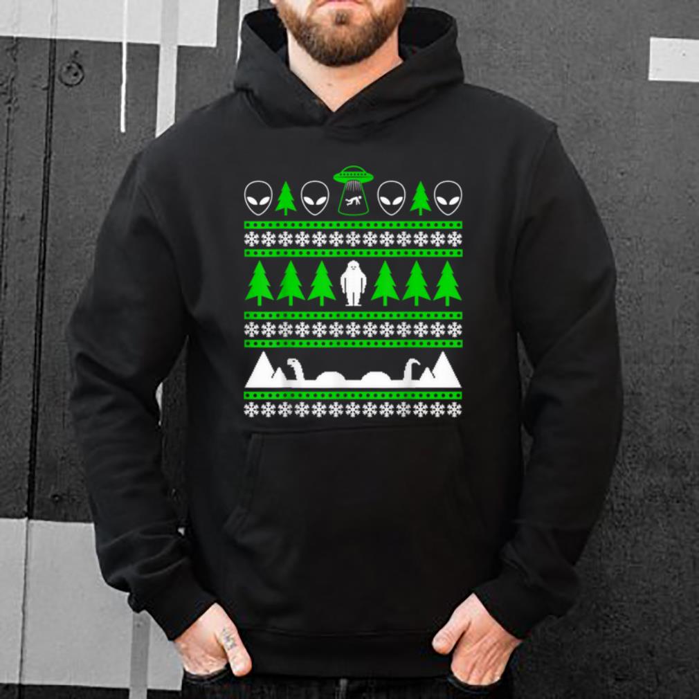 Top Mystery Alien, Loch Ness & Bigfoot I Christmas Present shirt
