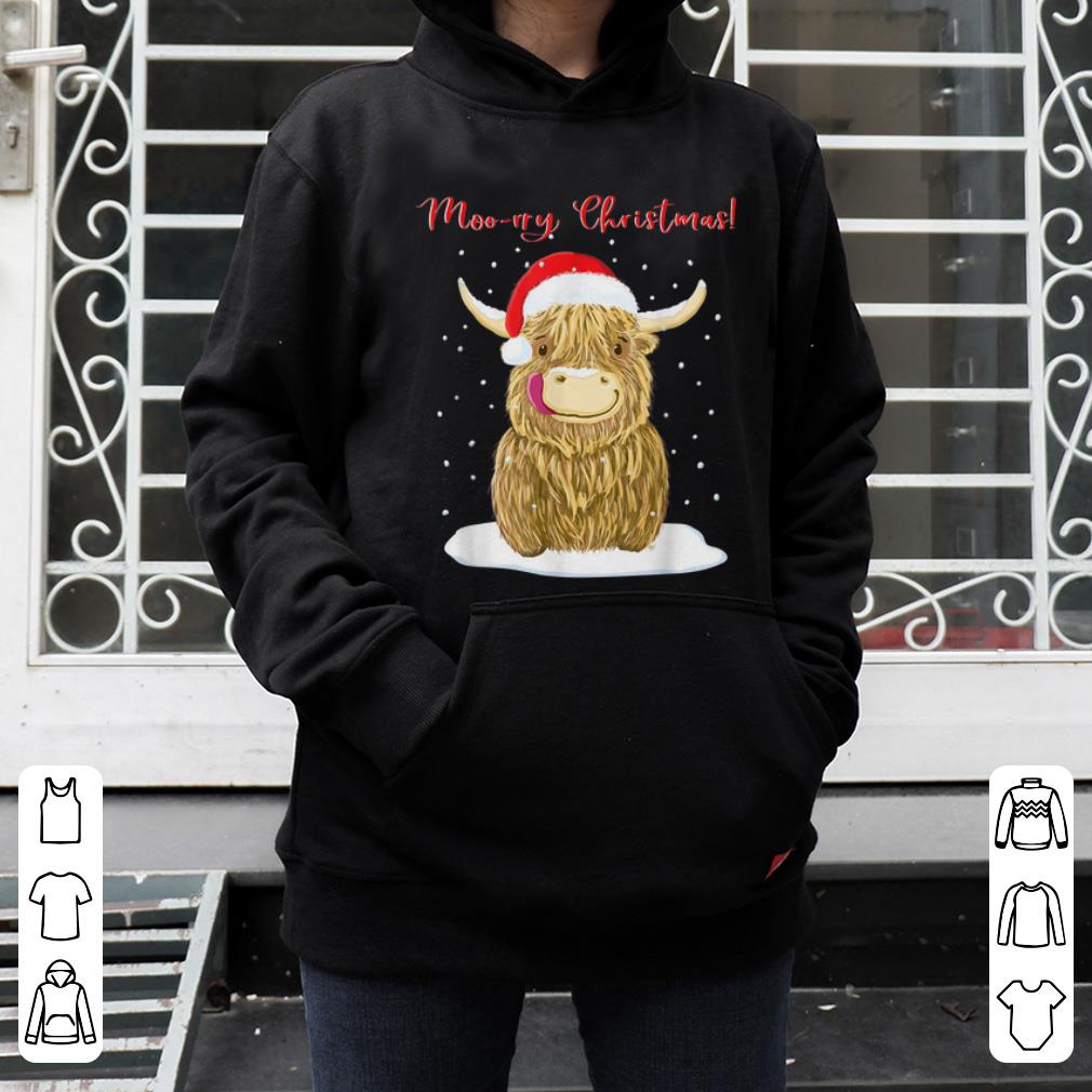 Top Scottish Highland Cow Merry Christmas Snow shirt