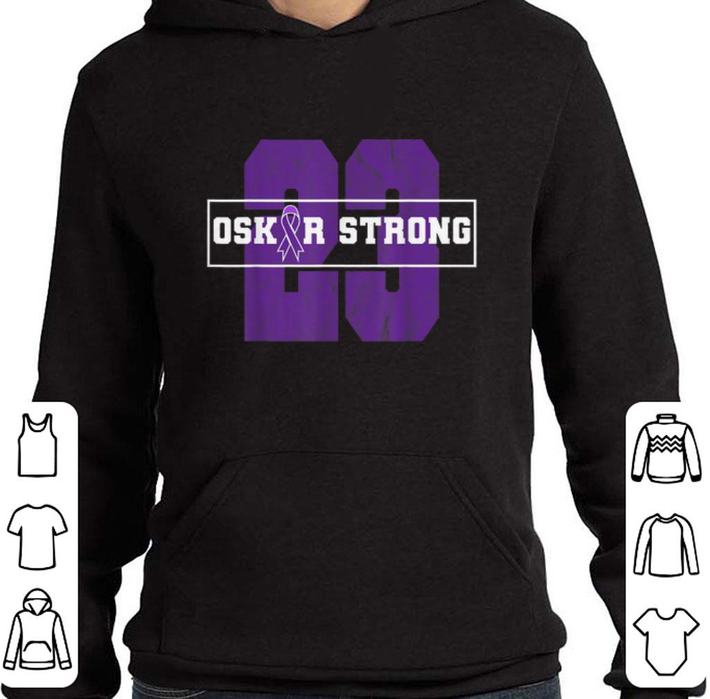 23 Purple Ribbon Oskar Strong Fight Against Cancer shirt