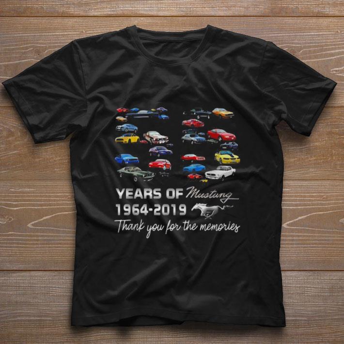 55 Years of Mustang 1964-2019 thank you for the memories shirt 55 Years of Mustang 1964-2019 thank you for the memories shirt 1