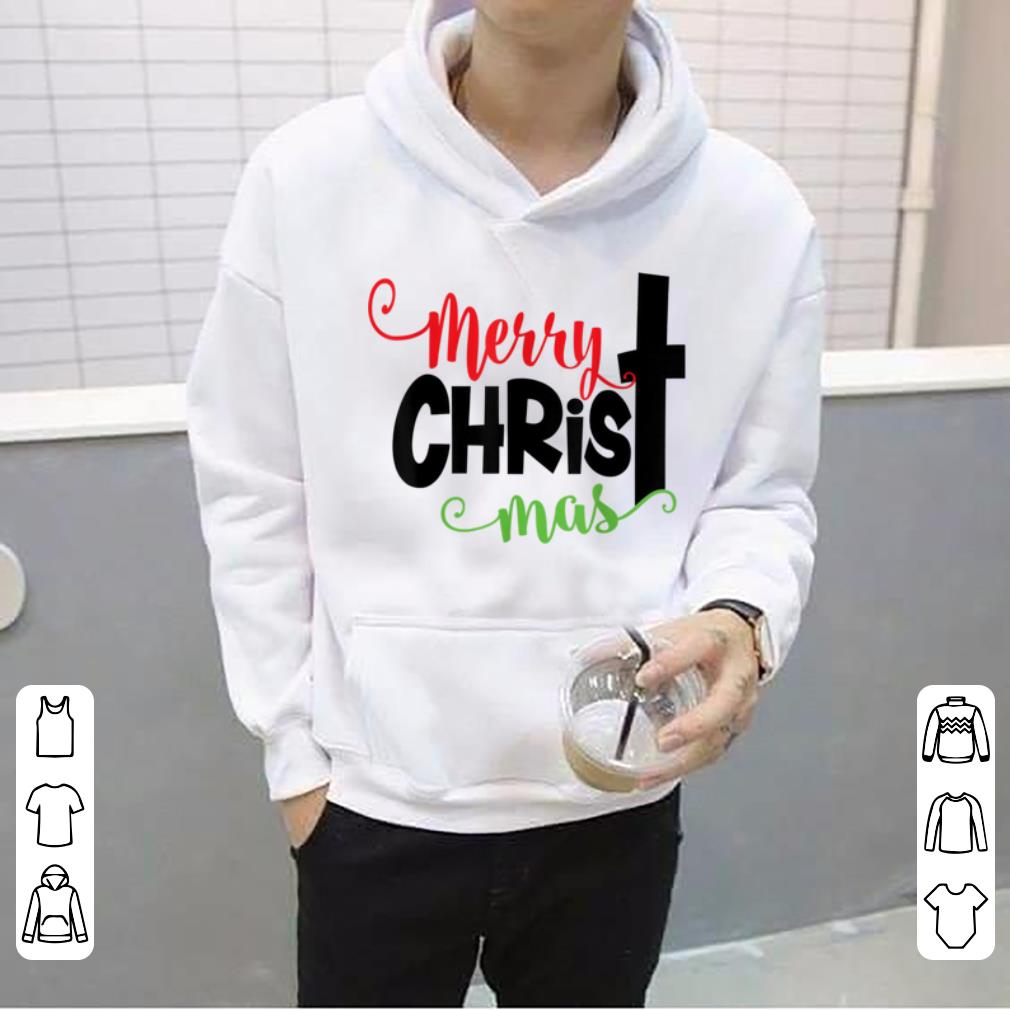 Awesome Merry Christ Mas Religious Christmas Cross Christian sweater