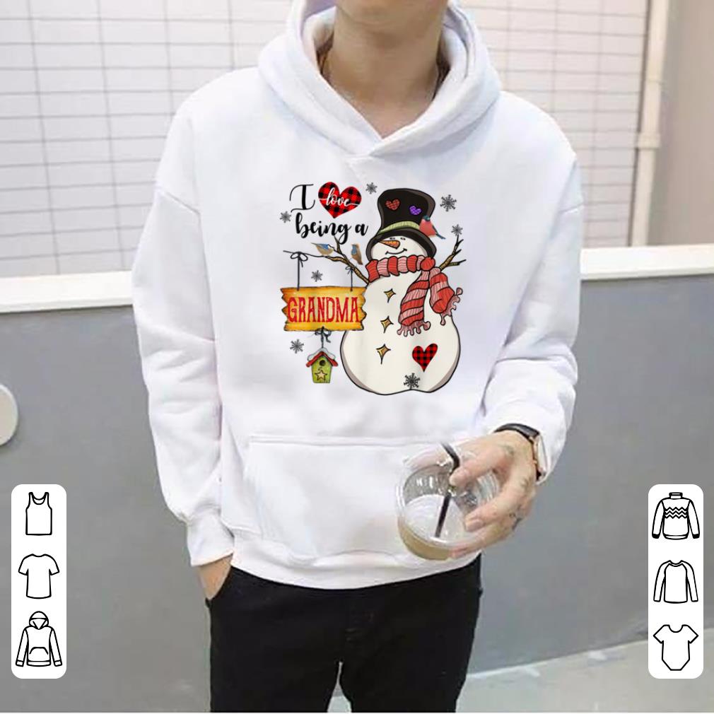 Great I Love Being A Grandma Snowman Family Christmas Gifts sweater