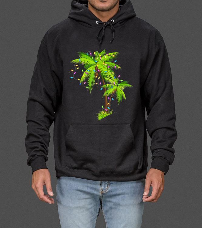 Great Palm Tree Beach Funny Tropical Xmas Gift Christmas Lights sweater