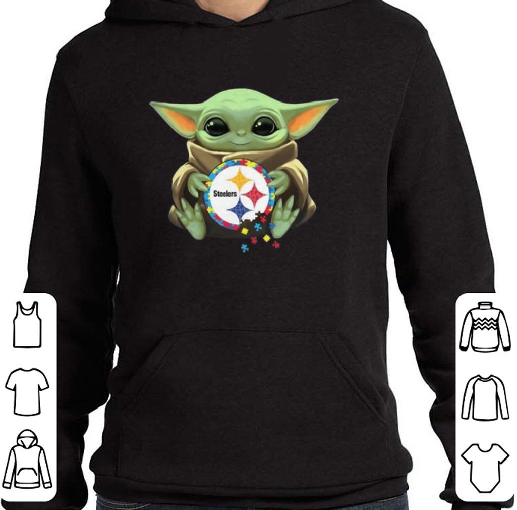 Hot Baby Yoda hug Autism Pittsburgh Steelers Star Wars shirt 5 Hot Baby Yoda hug Autism Pittsburgh Steelers Star Wars shirt