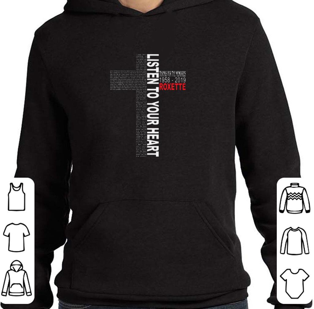 Hot Listen to your heart thanks for the memories 1958 2019 Roxette shirt