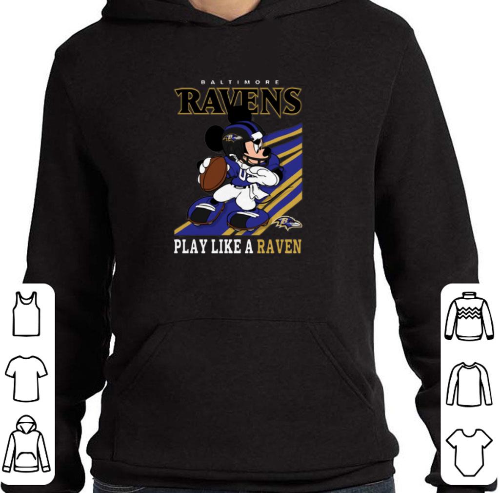 Hot Mickey Mouse Baltimore Ravens Play Like A Raven shirt