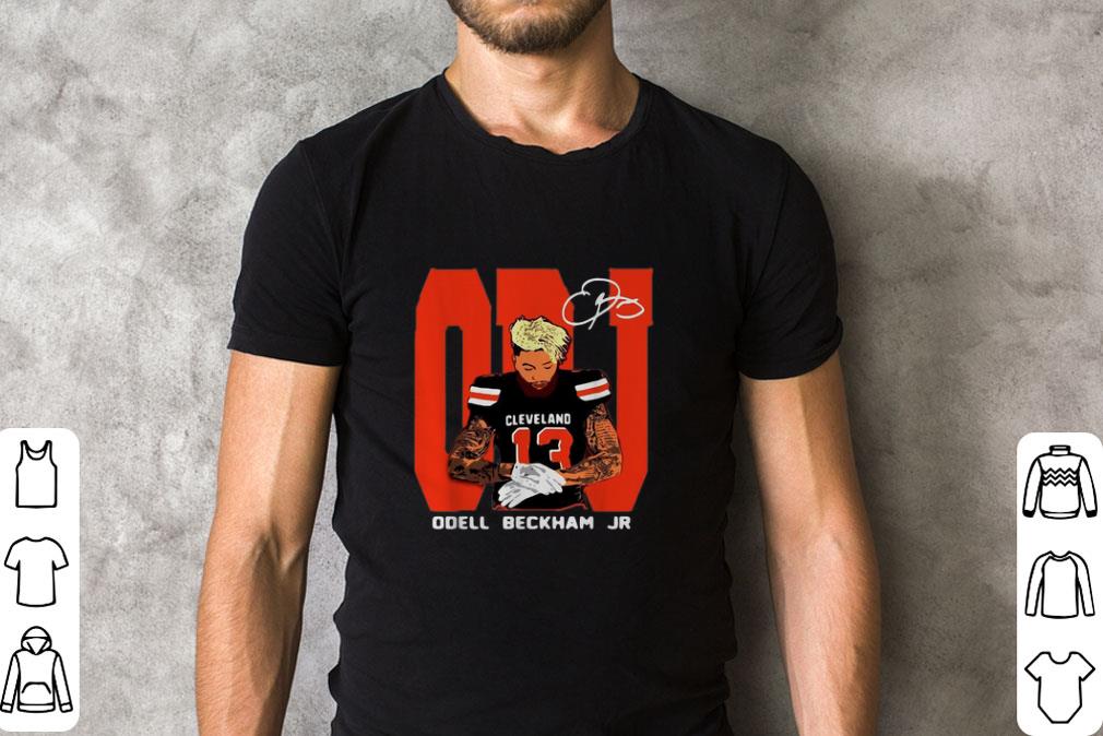 Hot Odell Beckham Jr. Cleveland Browns signature shirt 1 Hot Odell Beckham Jr. Cleveland Browns signature shirt 2