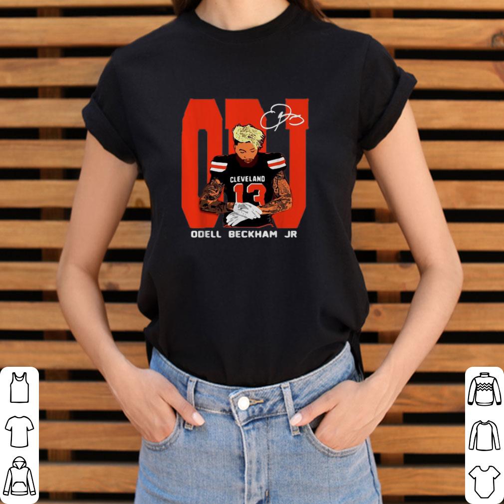 Hot Odell Beckham Jr. Cleveland Browns signature shirt 2 Hot Odell Beckham Jr. Cleveland Browns signature shirt 3