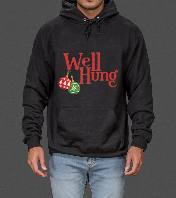 Hot WELL HUNG Funny Christmas Naughty Holiday Graphic sweater