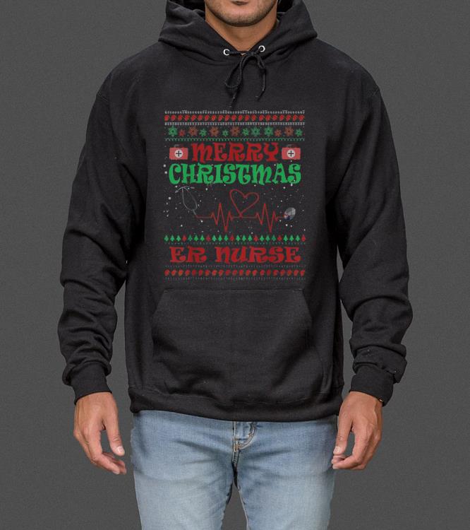 Original ER Nurse Ugly Sweater Merry Christmas sweater