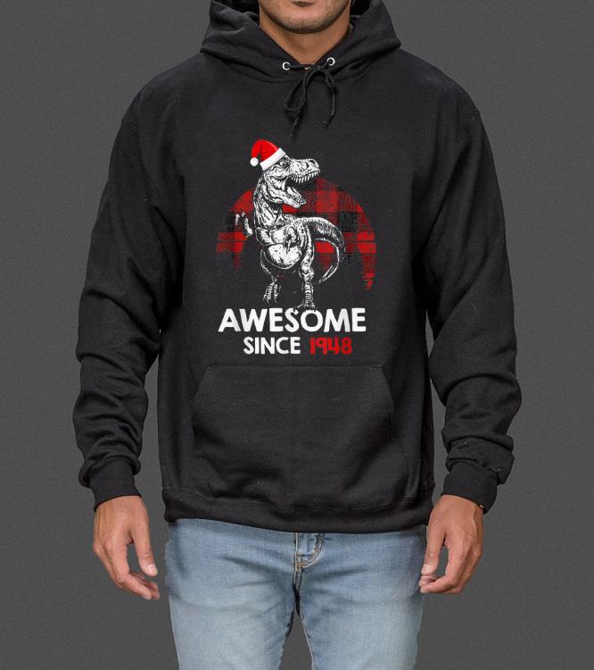 Premium Awesome Since 1948 72nd Birthday Red Plaid Christmas Gift sweater