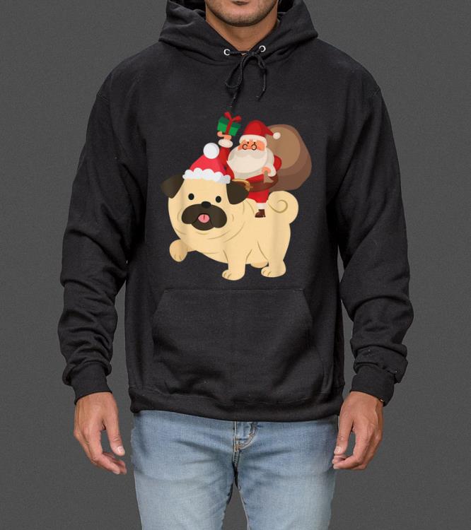 Premium Santa Riding Pug Christmas Pajama Gift sweater