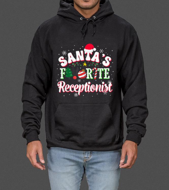 Premium Santa's Favorite Receptionist Christmas Candy Deer Xmas Ball sweater