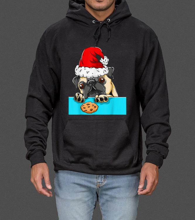 Pug Dog with Santa Claus Hat Funny Christmas Gift sweater