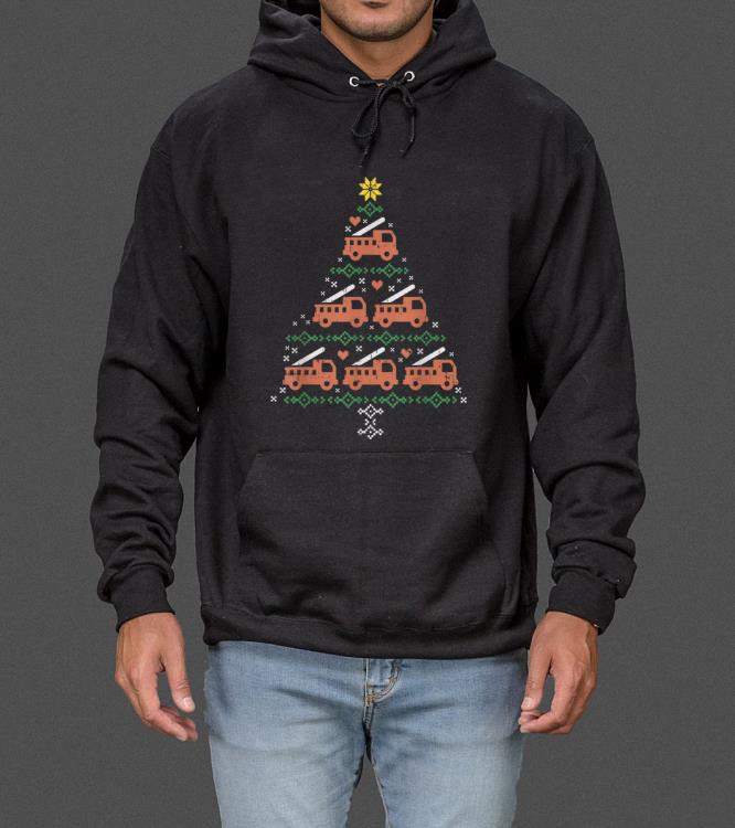 Top Christmas Firetruck Ugly Tree Fireman Firefighter Gift sweater