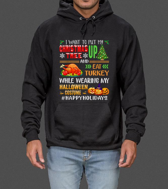 Top Merry Christmas Halloween Happy Holidays Pumpkin Turkey sweater