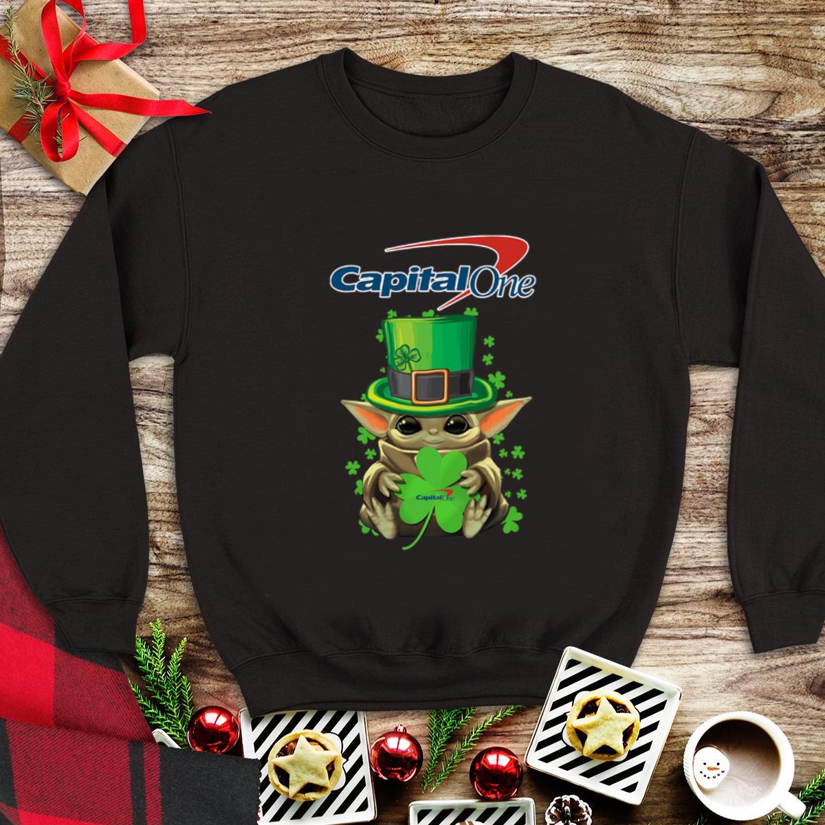 Awesome Baby Yoda Capital One Shamrock St.Patrick’s Day shirt