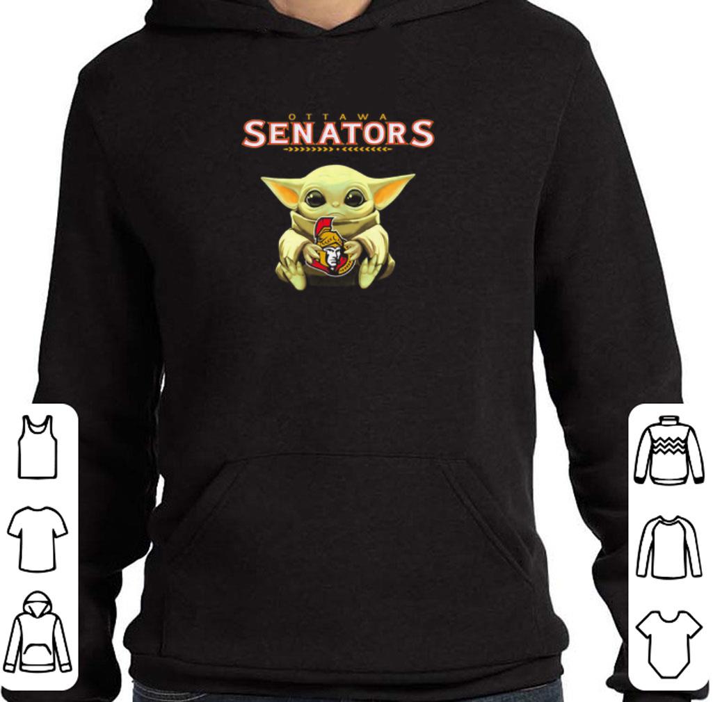Awesome Baby Yoda hug Ottawa Senators Star Wars shirt