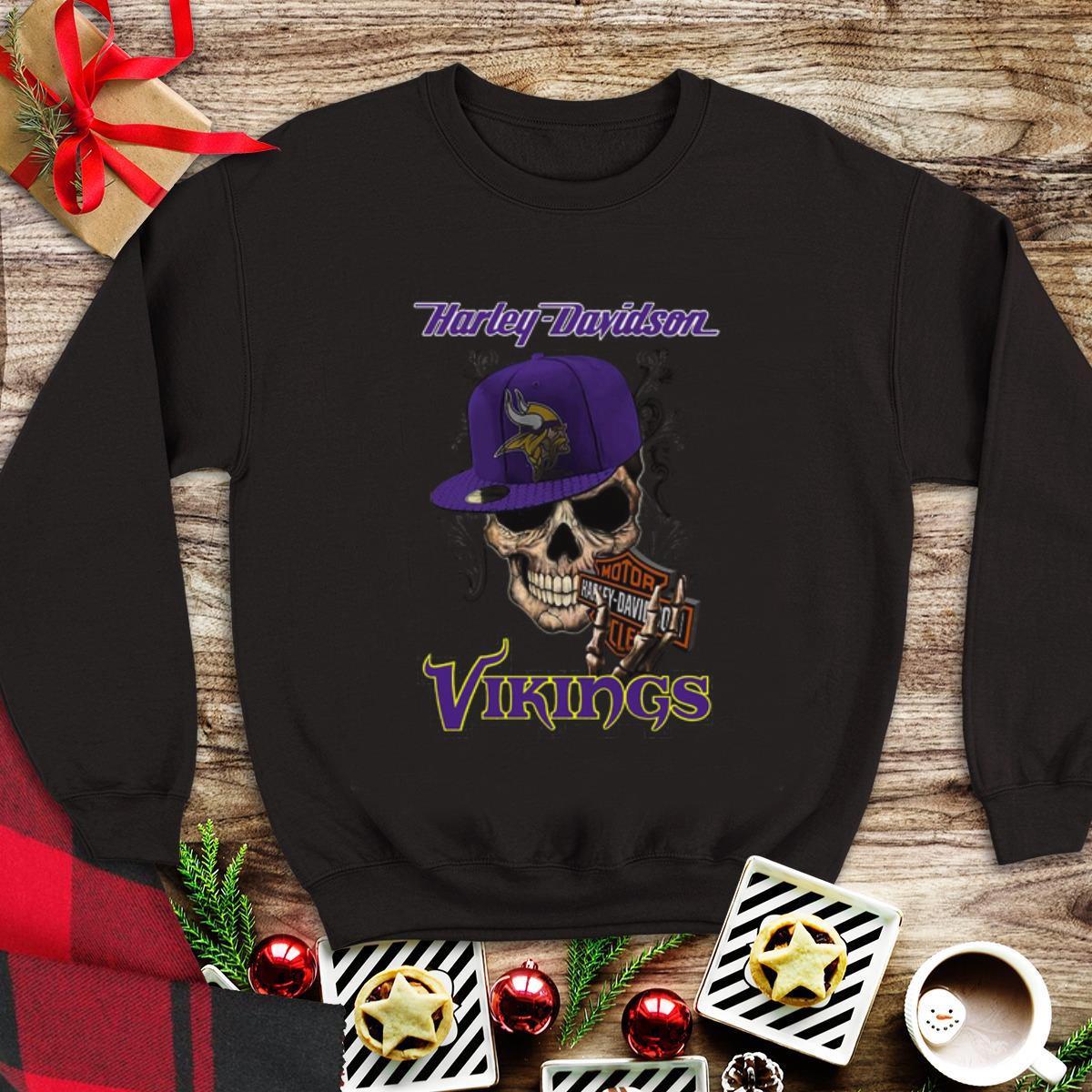 Awesome Harley Davidson Vikings shirt