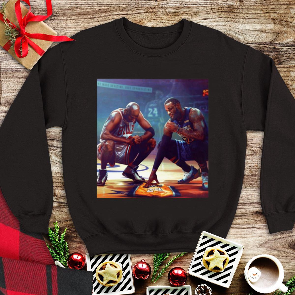 Awesome Michael Jordan Lebron James RIP Kobe Bryant shirt