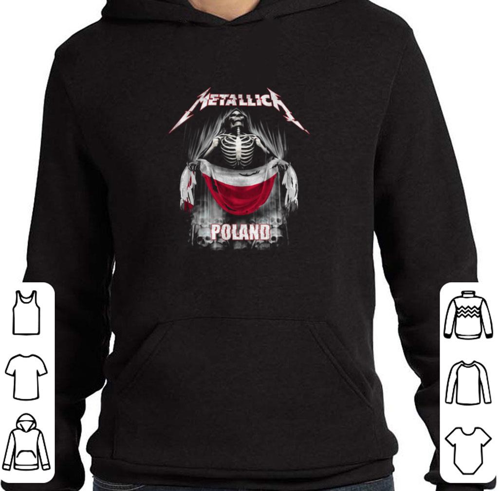 Awesome Skeleton Metallica Poland flag shirt