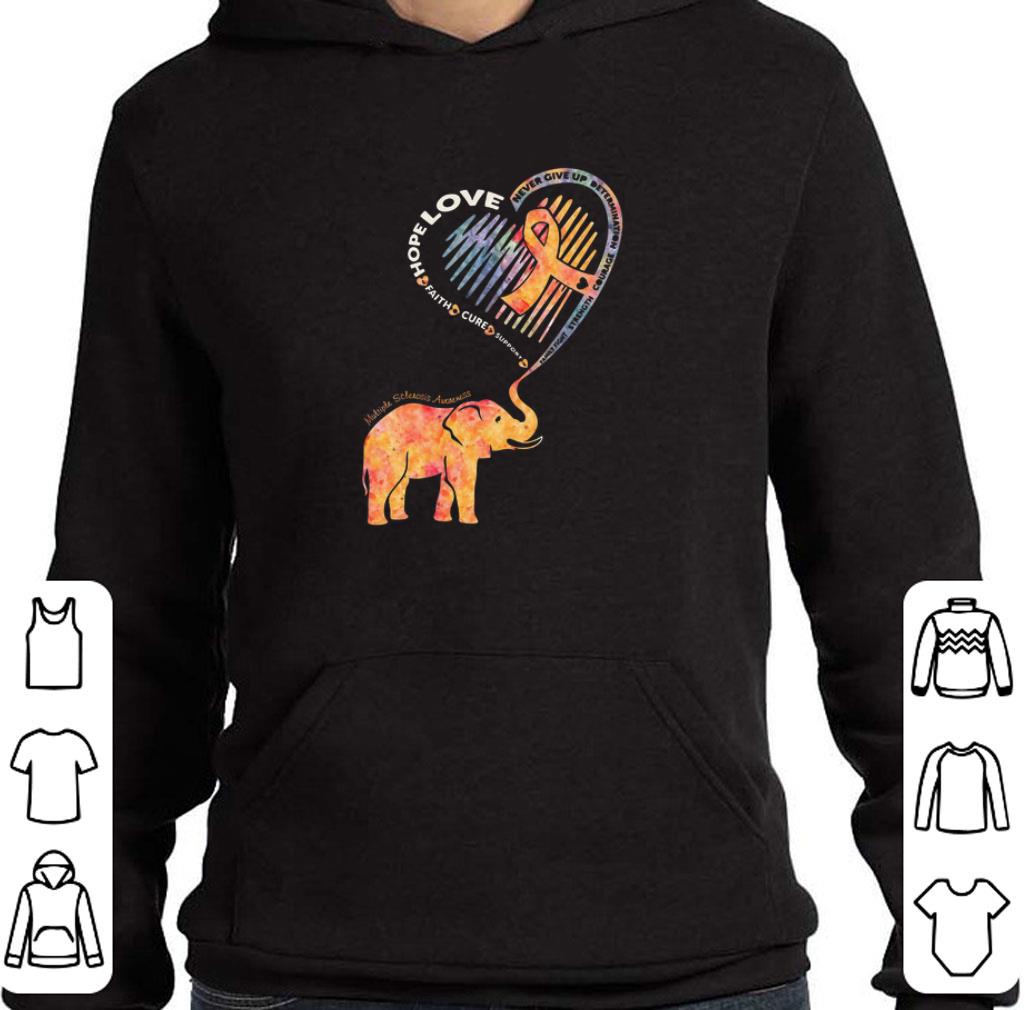 Funny Elephant Multiple Sclerosis Awareness hope love never give up shirt 5 Funny Elephant Multiple Sclerosis Awareness hope love never give up shirt