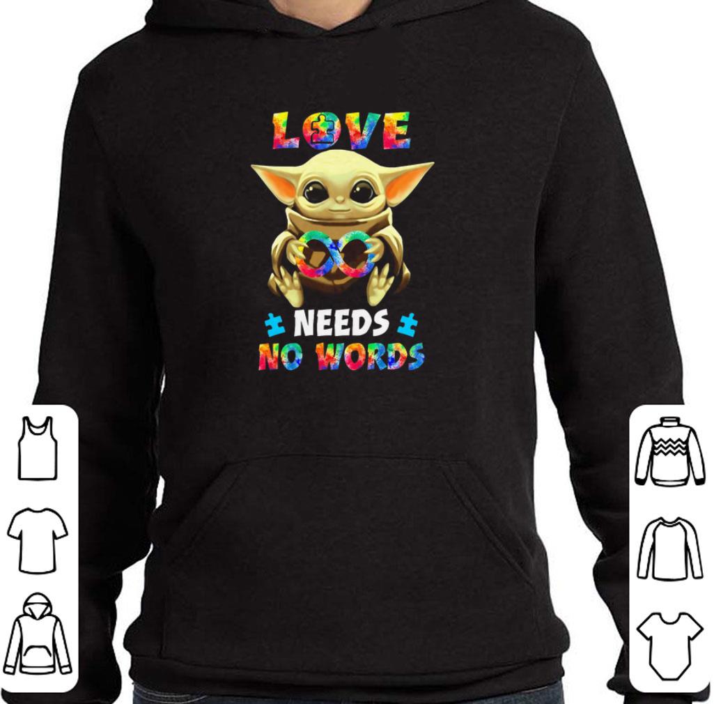 Official Baby Yoda Autism love needs no words Star Wars shirt