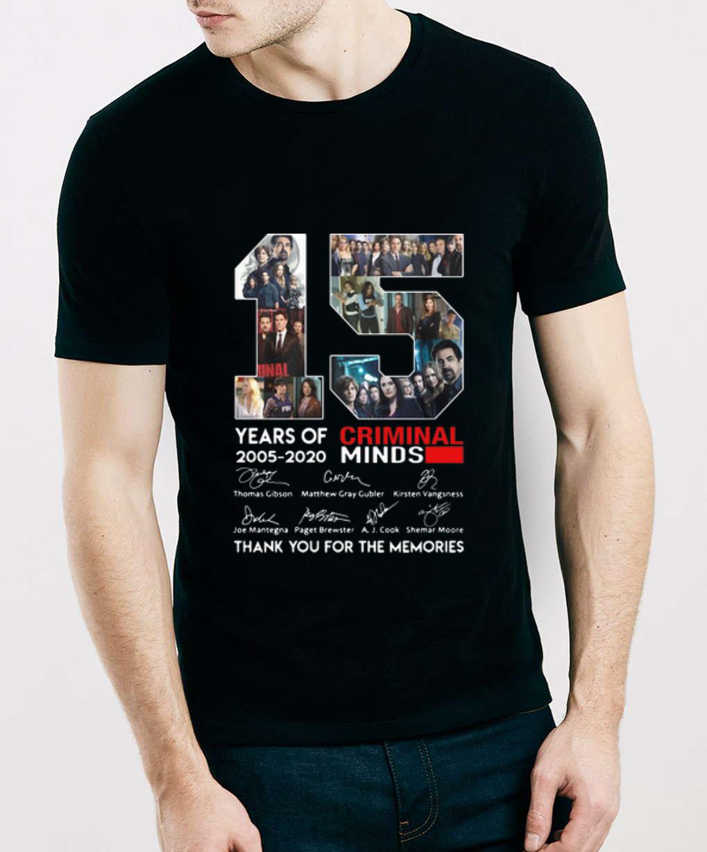 Original 15 Years Of Criminal Minds 2005 2020 Signatures Shirt Hoodie Sweater Longsleeve T Shirt