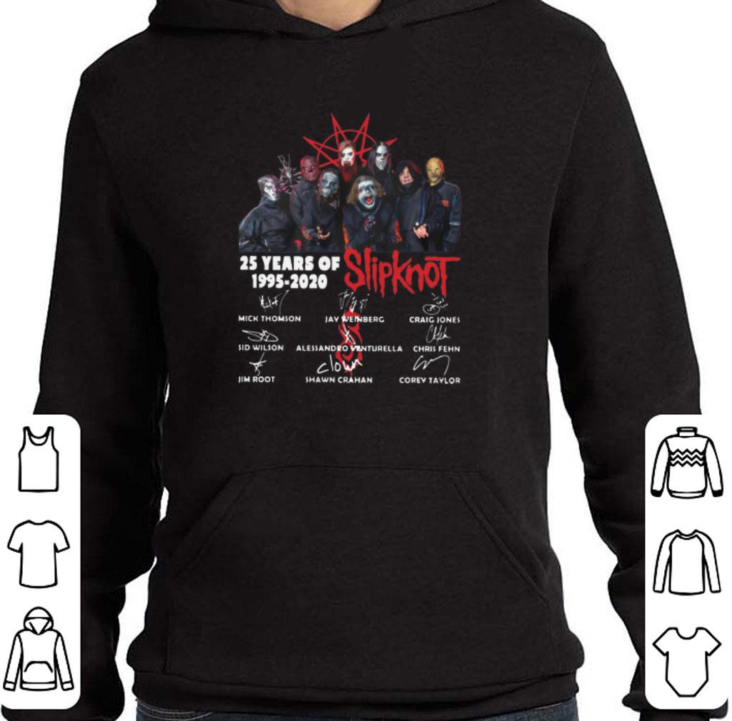 Premium 25 Years Of Slipknot 1995 2020 signatures Heavy Metal rock shirt