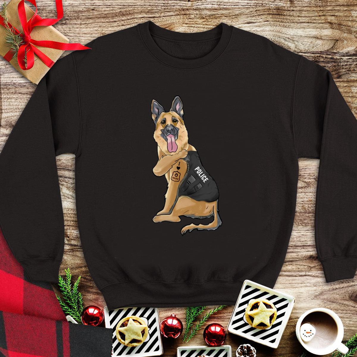 Premium German Shepherd I Love Police shirt