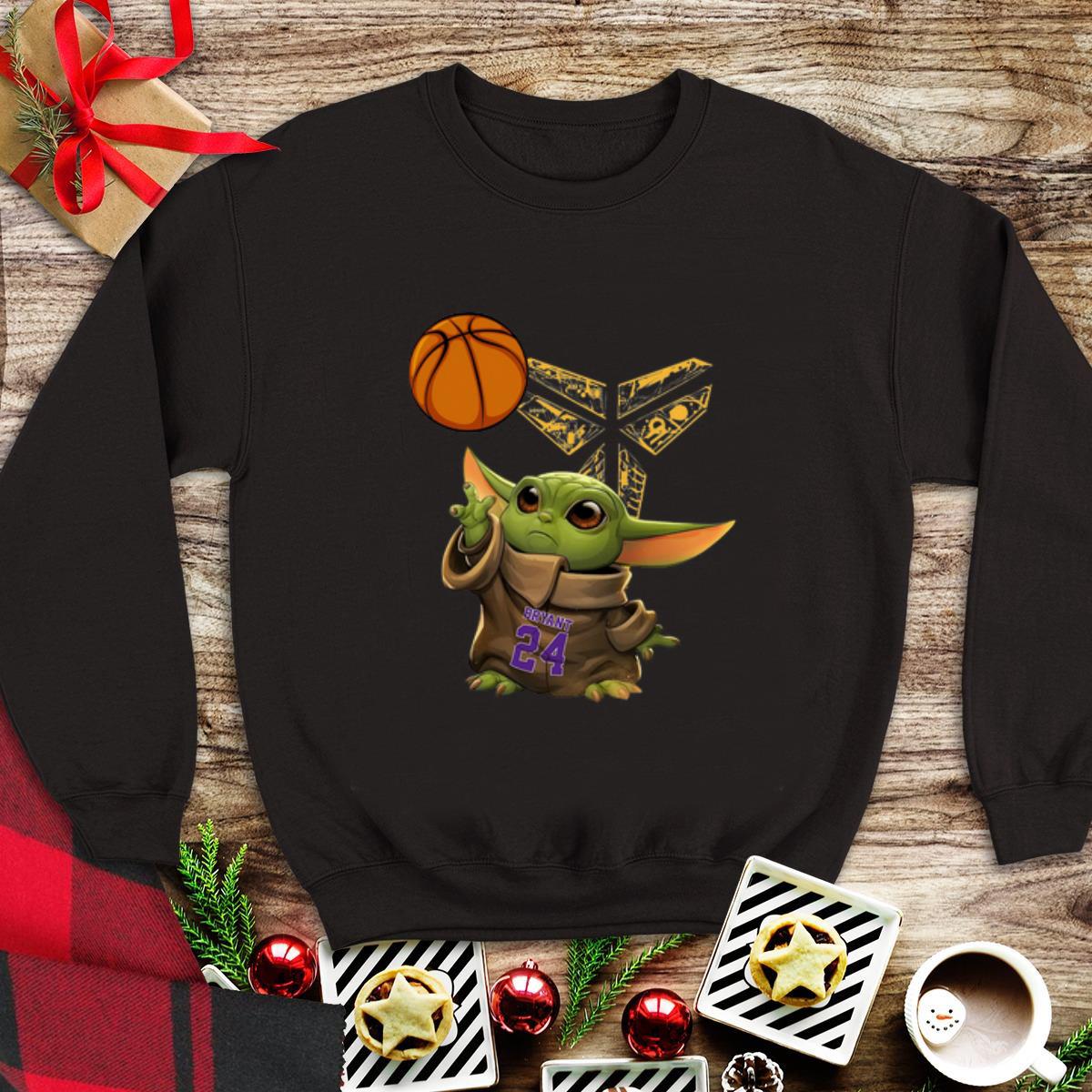 Premium Kobe Bryant Baby Yoda Black Mamba Basketball shirt Premium Kobe Bryant Baby Yoda Black Mamba Basketball shirt 1