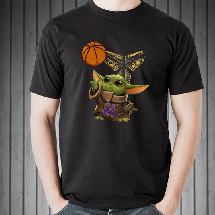 Premium Kobe Bryant Baby Yoda Black Mamba Basketball shirt 1 Premium Kobe Bryant Baby Yoda Black Mamba Basketball shirt 2