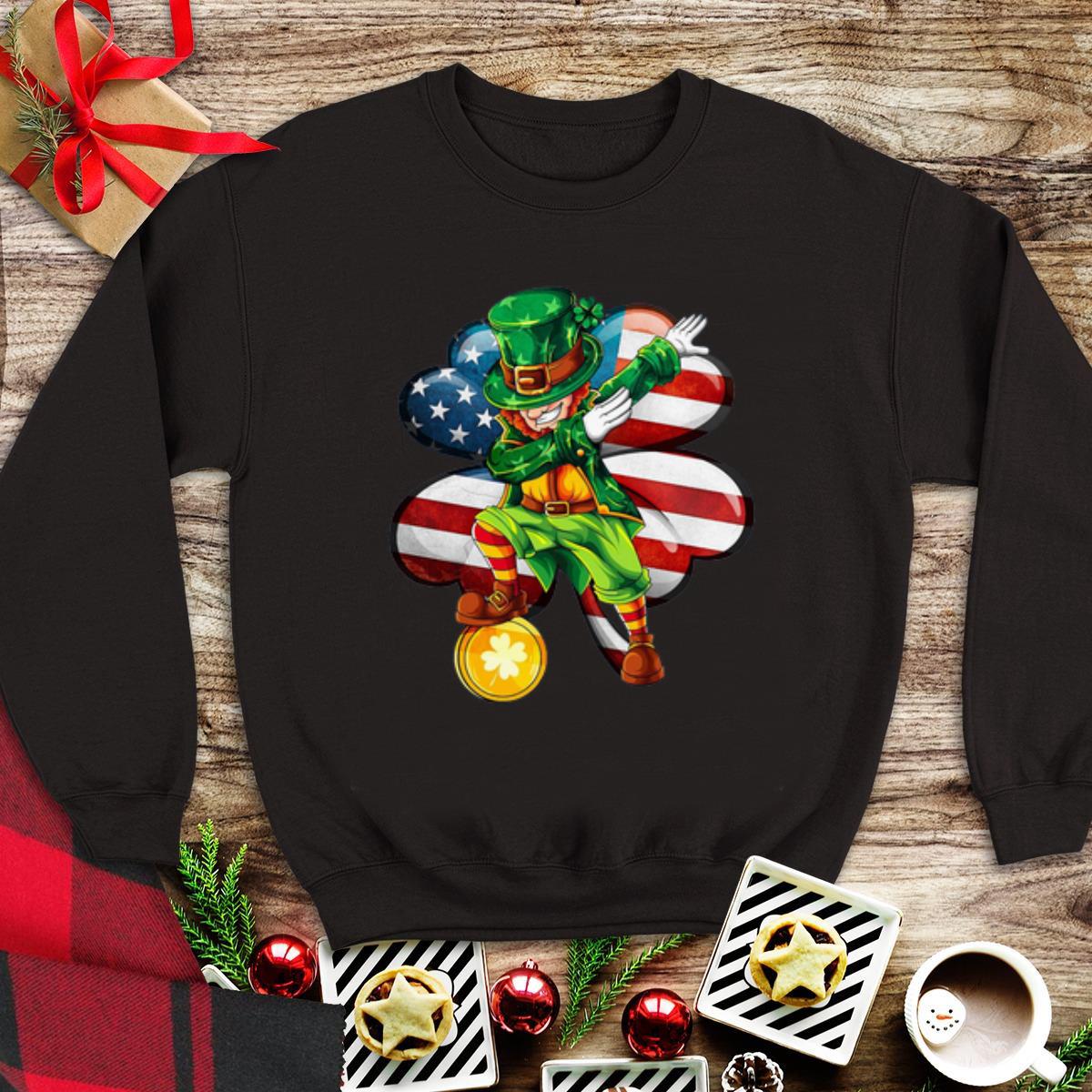 Premium Uncle Sam Dabbing Irish America Flag St Patrick’s Day shirt