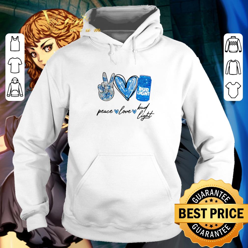 Awesome Glitter Peace love and Bud Light Beer shirt