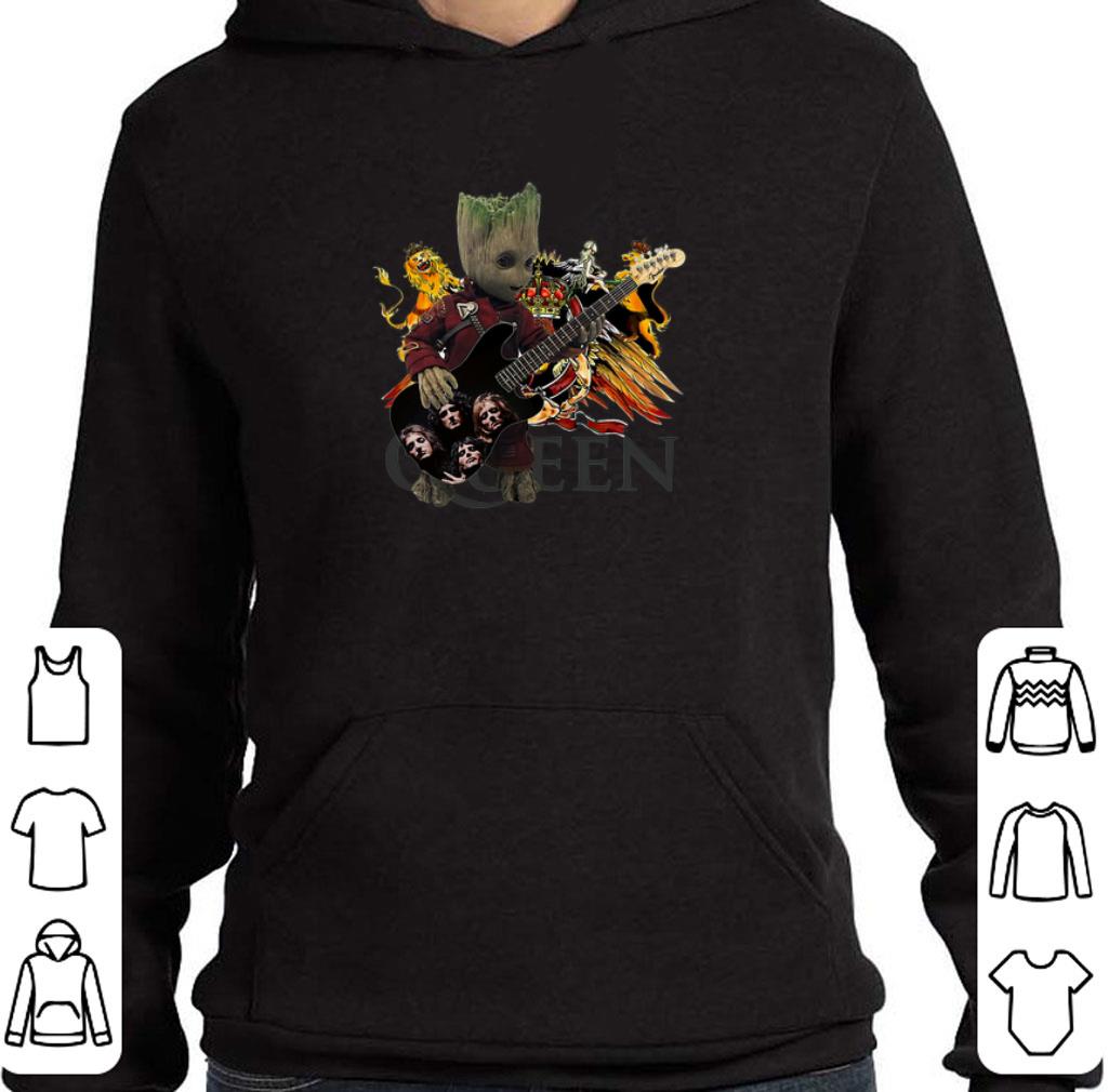 Hot Baby Groot Playing Guitar Queen Logo Marvel shirt 5 Hot Baby Groot Playing Guitar Queen Logo Marvel shirt