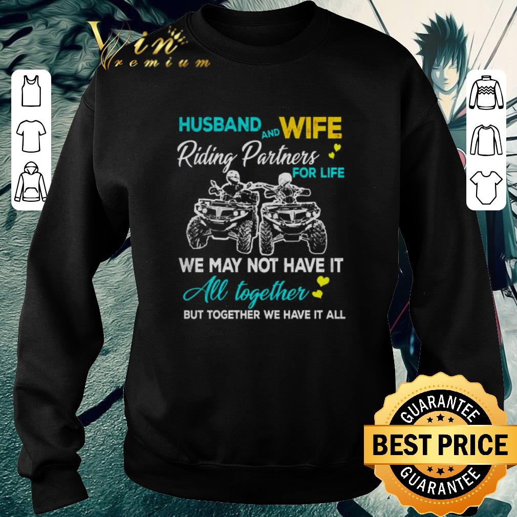 Nice Husband and wife riding ATVS partners for life together shirt 5 Nice Husband and wife riding ATVS partners for life together shirt