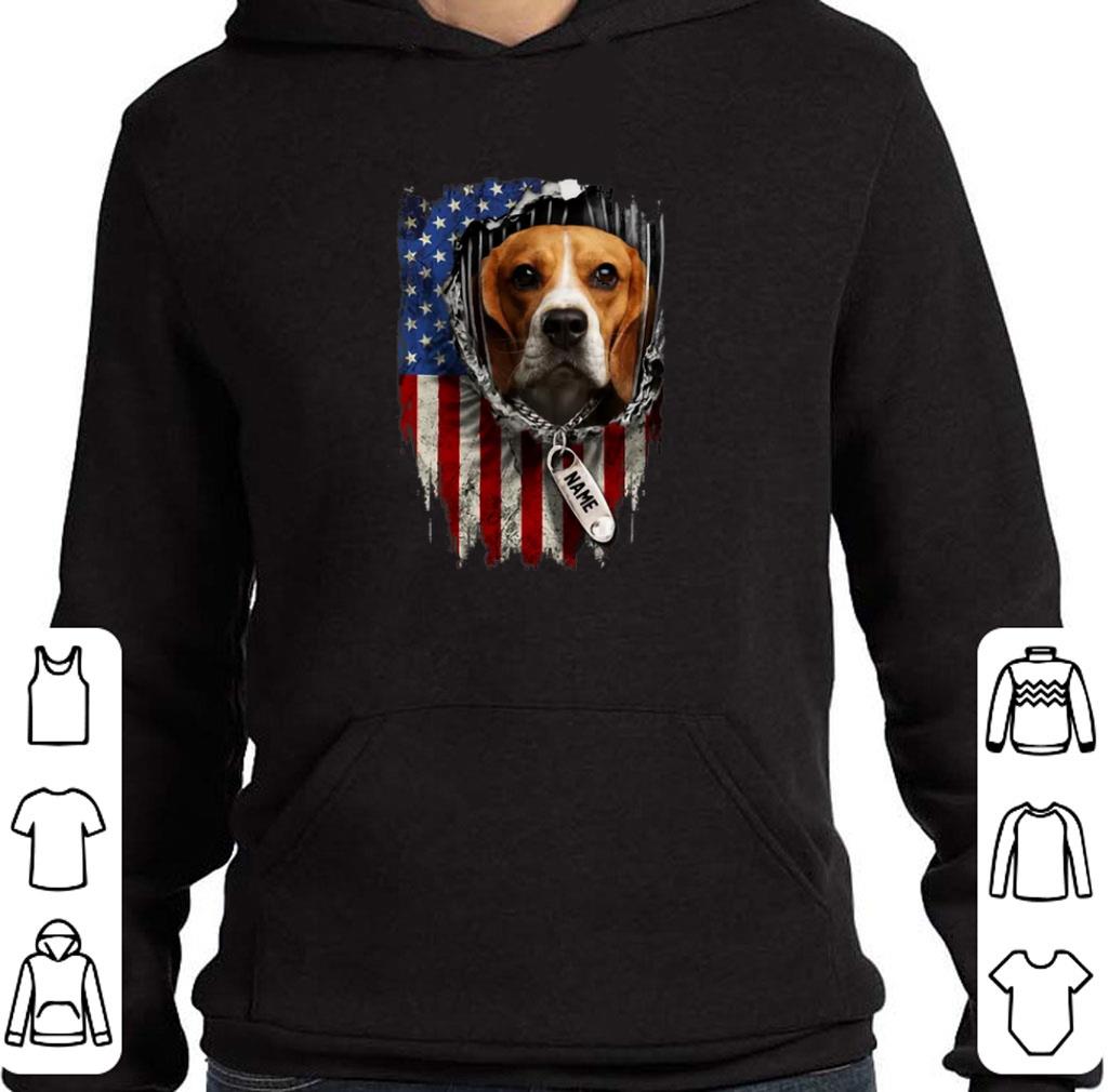 Official Beagle dog name American flag shirt